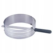 Noże kuchenne - Obręcz regulowana do cięcia ciast, biszkoptu + nóż - miniaturka - grafika 1