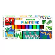 Masy plastyczne - Starpak Plastelina Safari 12 kolorów - miniaturka - grafika 1