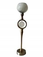 Świeczniki - ŚWIECZNIK METAL SZKŁO DUŻY 48 CM - miniaturka - grafika 1