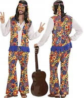 Stroje karnawałowe - Kostium Hipis Przebranie Na Halloween Strój Na Karnawał Imprezę Rozmiar L - miniaturka - grafika 1