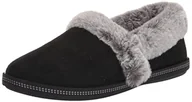 Kapcie damskie - Skechers COZY CAMPFIRE - TEAM TOASTY, damskie kapcie typu Low Top, Czarna czarna mikrofibra zamszowe sztuczne futro linia blk, 38 EU - miniaturka - grafika 1