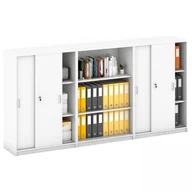 Zestawy mebli biurowych - B2B Partner Zestaw szaf MIRELLI, Typ IV - biały 437551 - miniaturka - grafika 1