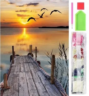 Haft Diamentowy 5D Molo Mozaika Zestaw Diamenciki 40X30Cm - Zabawki kreatywne - miniaturka - grafika 1