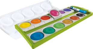 Pelikan Pelikan Farbkasten K12 Grün inkl. Deckweiß, 12 Farben - Przybory szkolne - miniaturka - grafika 1