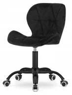 Fotele i krzesła biurowe - Krzesło obrotowe tapicerowane welurowe VASTO OFFICE VELVET BLACK SMOKE - miniaturka - grafika 1