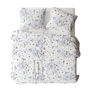 Pościel z kory 140x200 biała niebieska liście 1789N Bielawa KARO - Pościel Pościel z kory 140x200 biała niebieska liście 1789N Bielawa KARO - Pościel - miniaturka - grafika 1