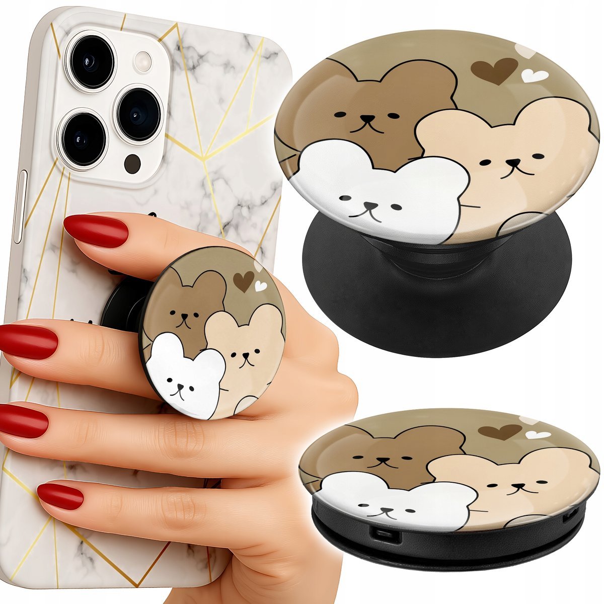Uchwyt do telefonu Popsocket na palce/stojak MISIE WZORY DLA NAJMŁODSZYCH