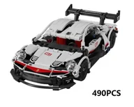 Klocki - Kreatywny Zestaw Klocków Konstrukcyjnych - SAMOCHÓD WYŚCIGOWY - 490 części - miniaturka - grafika 1