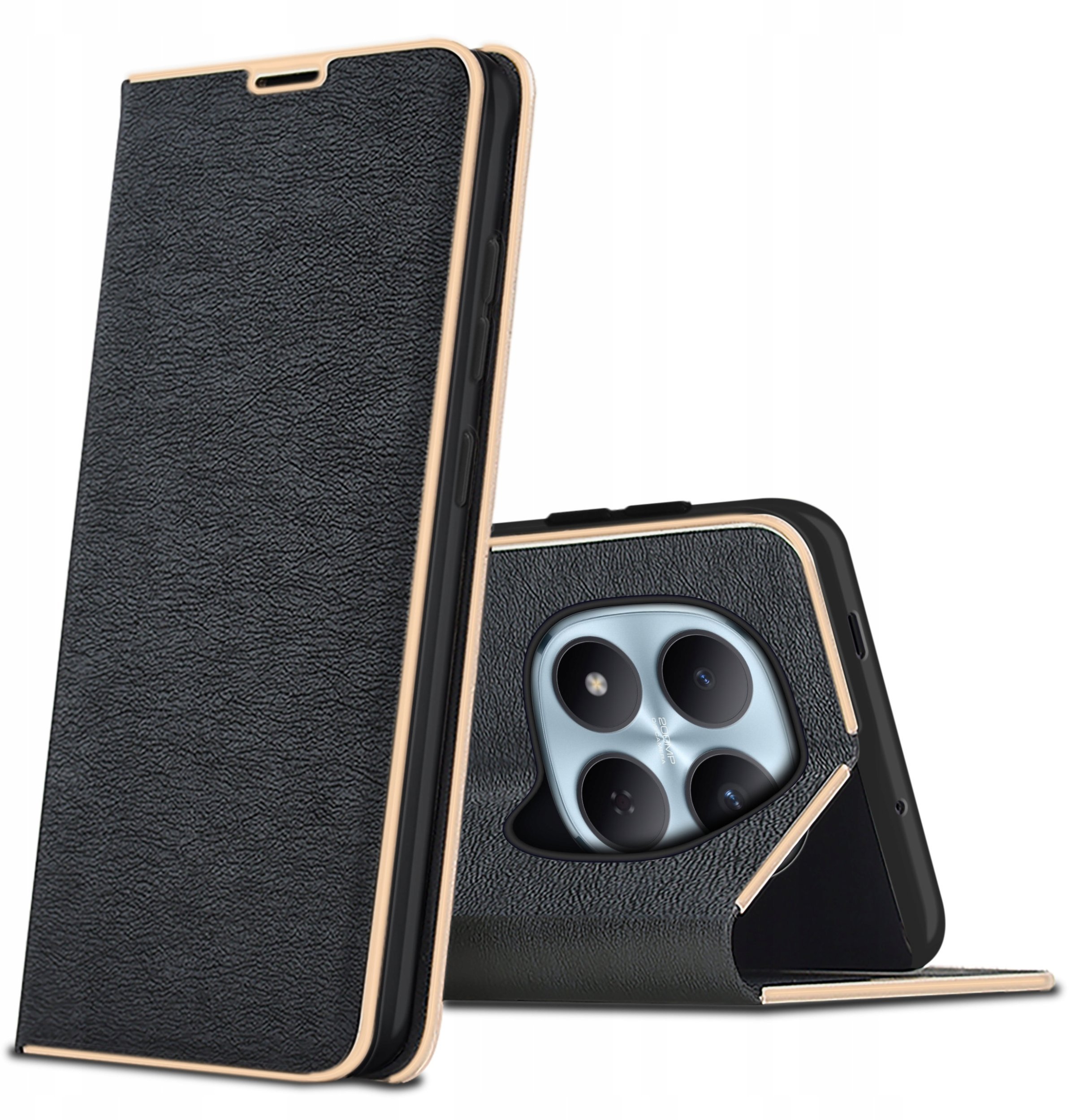 krainaGSM Etui z klapką do Xiaomi Redmi Note 15 Pro+Plus 5G Case Magnet PREMIUM Szkło