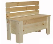 Ławki do przedpokoju - Ławka Drewniana Ze Skrzynią B12L 54X71X29 Naturalna Surowy Drewno Sosnowe Naturalny B12L_054X071X29_N0F1 / Wamar-Sosenka - miniaturka - grafika 1