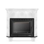 Piece wolnostojące - HIGHER Piec kaflowy z żeliwnym wkładem FLORENCJA biały - miniaturka - grafika 1