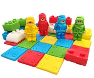 Dodatki do ciast w proszku - Zestaw na tort Klocki Ludziki Karate Kafelki /KKK4 - miniaturka - grafika 1