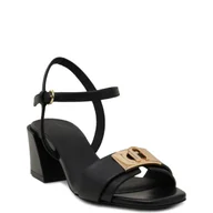 Sandały damskie - Furla Skórzane sandały na słupku - miniaturka - grafika 1