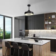 Wentylatory sufitowe - Mantra Iluminación Wentylator sufitowy LED Coin Mini czarny DC cichy Ø 91 cm CCT - miniaturka - grafika 1