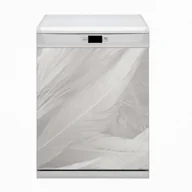 Dekoracje domu - Osłona Bluedecor Magnes na zmywarkę Piękne białe pióra 60x80 - miniaturka - grafika 1