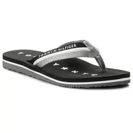 Klapki i japonki damskie - Tommy Hilfiger Japonki Tommy Loves Ny Beach Sandal FW0FW02370 Black 990 - miniaturka - grafika 1