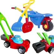 Place zabaw - Zestaw ogrodnika - Kosiarka Taczka Grabie Łopata - miniaturka - grafika 1