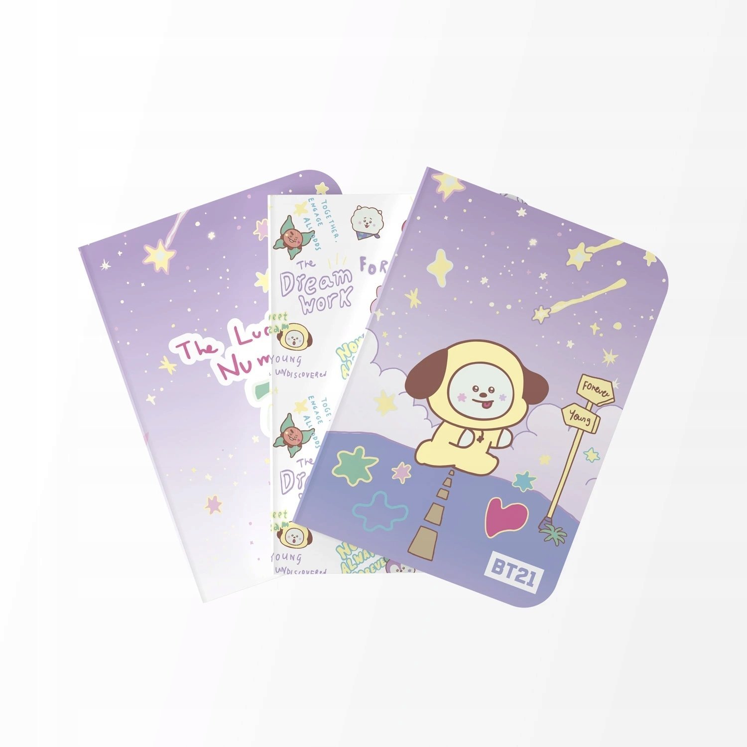 DimasTech BT21 - Zestaw zeszytów A6 CHIMMY 3 sztuki