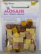 Scrapbooking - Mozaika glitter brązowa 10x10 mm - 190 sztuk - miniaturka - grafika 1