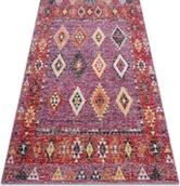 Dywany - Dywan nowoczesny MUNDO D7701 romby, boho outdoor różowy / beż wielokolorowy 140x190 cm - miniaturka - grafika 1
