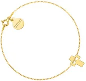 Biżuteria religijna - Złota bransoletka z krzyżykiem - miniaturka - grafika 1