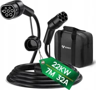 Ładowarki do samochodów elektrycznych - GONEO Kabel do ładowania samochodów typ 2 22kW 32 A 3-fazowy 7m kabel - miniaturka - grafika 1