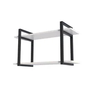 Półki do salonu - Półka Wiszaca na Ścianę Loft Biała Czarna Regał Nowoczesna 80 cm - miniaturka - grafika 1