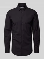 Koszule męskie - Koszula biznesowa o kroju shaped fit z mieszanki bawełny i streczu - miniaturka - grafika 1