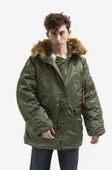 Kurtki męskie - Alpha Industries kurtka N3B męska kolor zielony zimowa 100106.01 - miniaturka - grafika 1