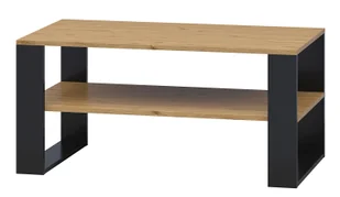 Industrialna prostokątna ława dąb craft złoty M4-P74 - Ławy i stoliki kawowe - miniaturka - grafika 1