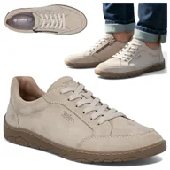Półbuty męskie - Półbuty SKÓRZANE Rieker Męskie Wiosenne Sportowe Modne Wygodne Beżowe 41 - miniaturka - grafika 1