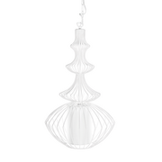 Lampy sufitowe - Beliani Lampa wisząca biała KOLVA - miniaturka - grafika 1