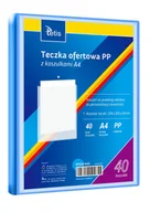 Koszulki na dokumenty - Teczka ofertowa PP 40 koszulek. A4 niebieska - miniaturka - grafika 1