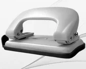 Dziurkacze - TETIS Dziurkacz biurowy metalowy GD008-AS srebrny (do 10 kartek) - miniaturka - grafika 1