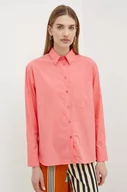 Koszule damskie - MAX&Co. koszula bawełniana damska kolor pomarańczowy relaxed z kołnierzykiem klasycznym 2416111044200 - Max&Co. - miniaturka - grafika 1
