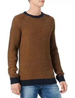 Bluzy męskie - Jack&Jones JJPANNEL męska bluza z dzianiny Crew Neck PRE, biała, M, biały, M - grafika 1