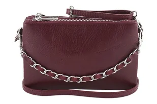 Modna włoska listonoszka skórzana - Barberini's - Granatowa - Torebki damskie - miniaturka - grafika 14