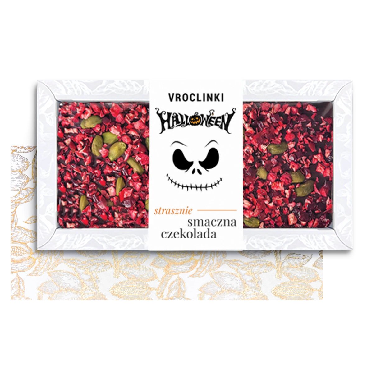 Czekolada Deserowa z Żurawiną i Pistacjami na Halloween (80g)