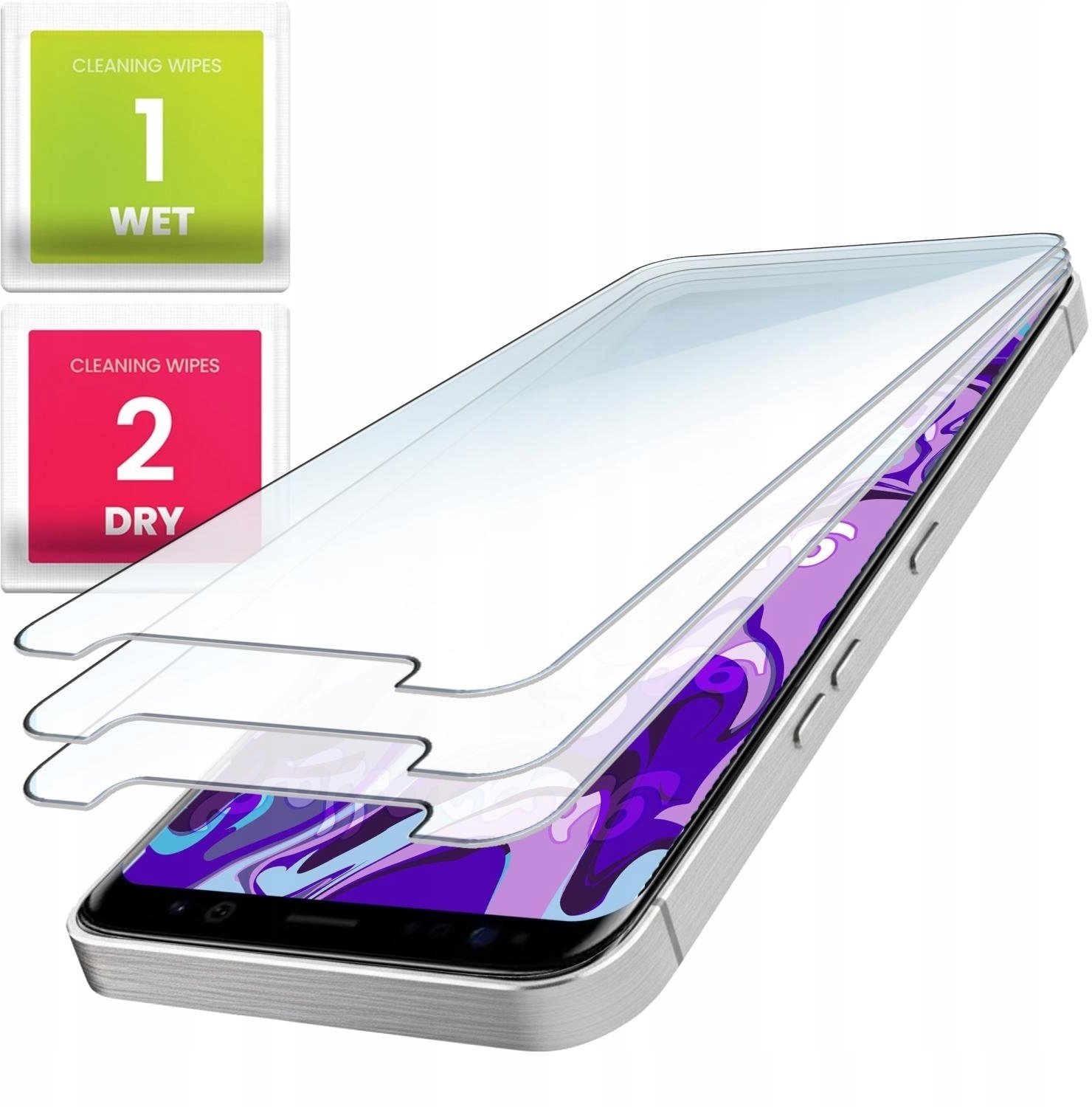 3-PAK Szkło Hartowane Do Samsung Galaxy S8 Płaskie 2.5D, Szybka 9H
