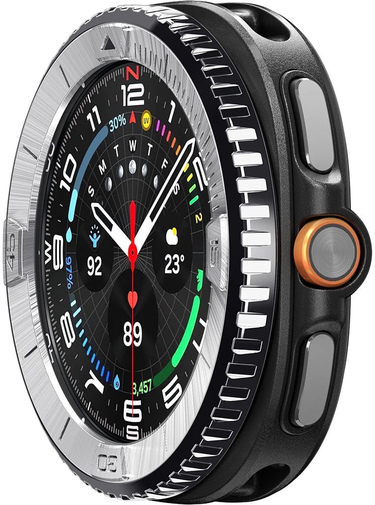 Spigen Bezel Tune Pilot, silver - Samsung Galaxy Watch 8 Classic 46mm