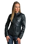 Urban Leather Damska kurtka motocyklowa ze skóry LB01, m, niebieski UR-253