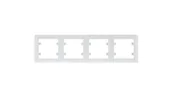 Klawisze i ramki - Hager Lumina 2 biały ramka 4 WL5240 - miniaturka - grafika 1