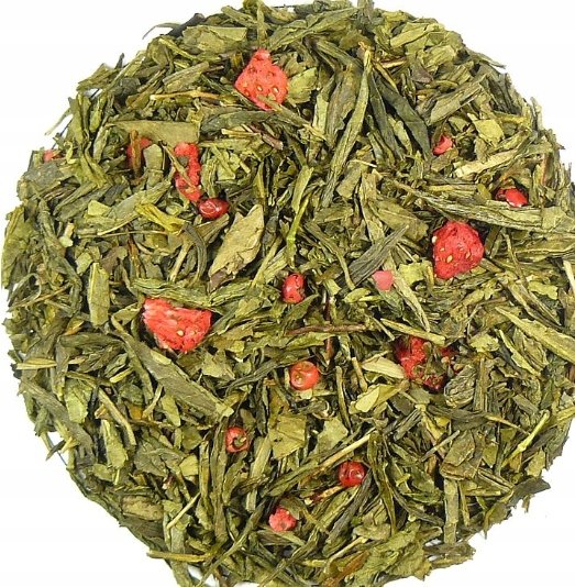 Herbata Zielona Sencha China Ginko Truskawka 1Kg