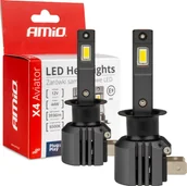 Żarówki samochodowe - AMiO Żarówki samochodowe led seria x4 aviator h1 6500k canbus amio-03761 - miniaturka - grafika 1