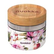 Lunch boxy - Quokka Deli Food Jar - Pojemnik szklany na żywność / lunchbox 820 ml (Dark Flowers) - miniaturka - grafika 1