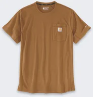 Koszulki męskie - Koszulka Carhartt Force Mid Pocket Brown - miniaturka - grafika 1