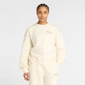 Bluzy damskie - Bluza damska New Balance WT53516PEF beżowa - miniaturka - grafika 1