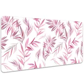 Podkładki na biurko - Podkładka na biurko Różowe liście 100x50 cm - miniaturka - grafika 1