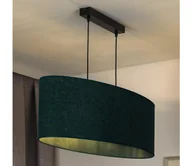 Lampy sufitowe - Duolla - Żyrandol na lince OVAL 2xE27/15W/230V zielony - miniaturka - grafika 1