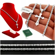 Biżuteria dla dzieci - PAMIĄTKA I KOMUNII ŚWIĘTEJ DLA CHŁOCPA SREBRNY NASZYJNIK Z KRZYŻYKIEM 925 - miniaturka - grafika 1